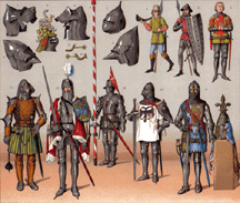 Middle ages armour by Racinet