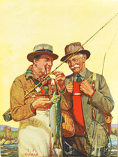Vintage fishing print
