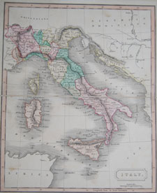 Italy 1817 from Dr. Brookes's atlas