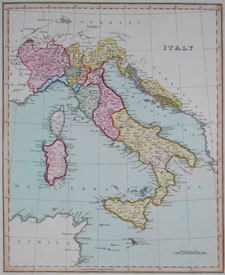 Delamarche map of Italy 1809