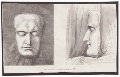 Cast of the face of Napoleon I