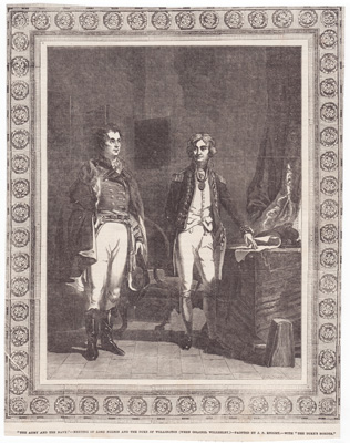 'The Army and the Navy' – meeting of Lord Nelson and the Duke of Wellington