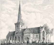 BREDON CHURCH, WORCESTERSHIRE (from the N.W.)