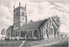 OVERBURY CHURCH, WORCESTERSHIRE (from the N.W.)