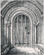 BEVERSTONE CHURCH, GLOUCESTERSHIRE (Door in the Porch)