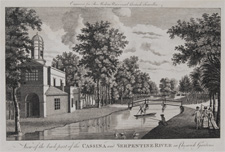 View of the back part of the Cassina and Serpentine River in Chiswick Gardens