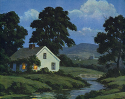 vintage cottage scene