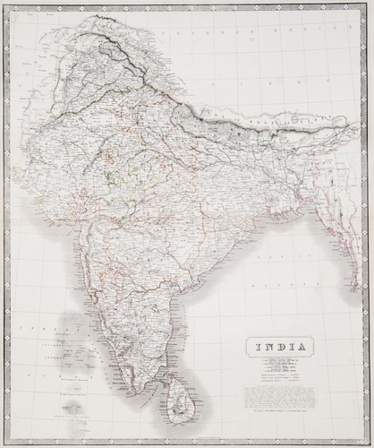 Antique Maps of India Hindoostan Indian Ocean