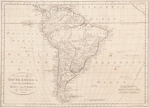 Antique maps of the South American Continent