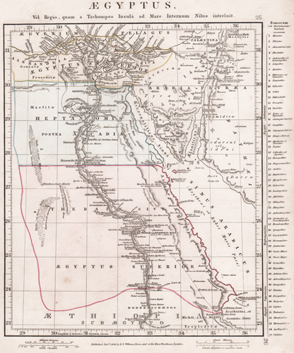 Antique Maps of Egypt and the Nile Valley