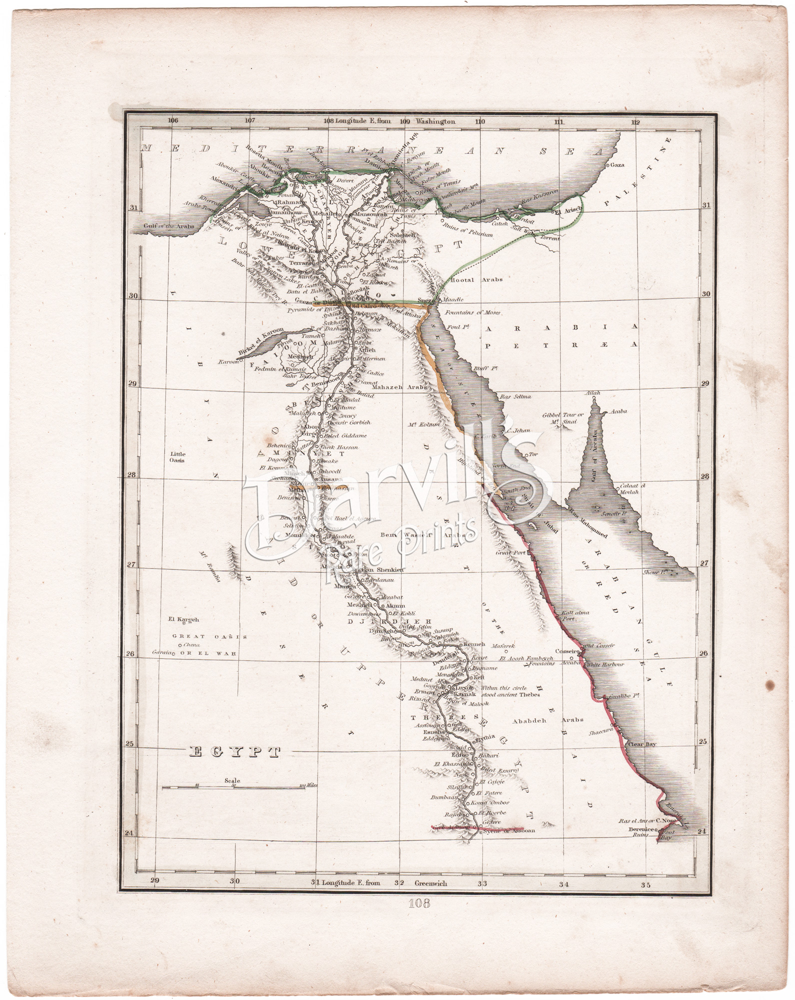 Antique Maps of Egypt and the Nile Valley