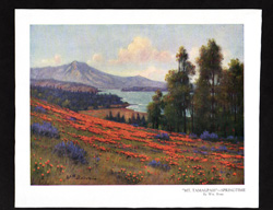 Vintage calendar art print of beautiful landscapes