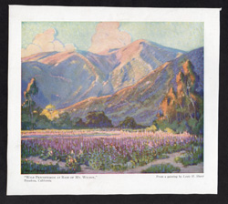 Vintage calendar art print of beautiful landscapes