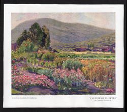 Vintage calendar art print of beautiful landscapes