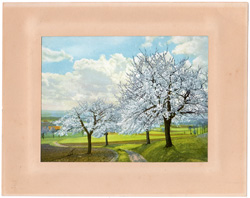 Vintage calendar art print of beautiful landscapes