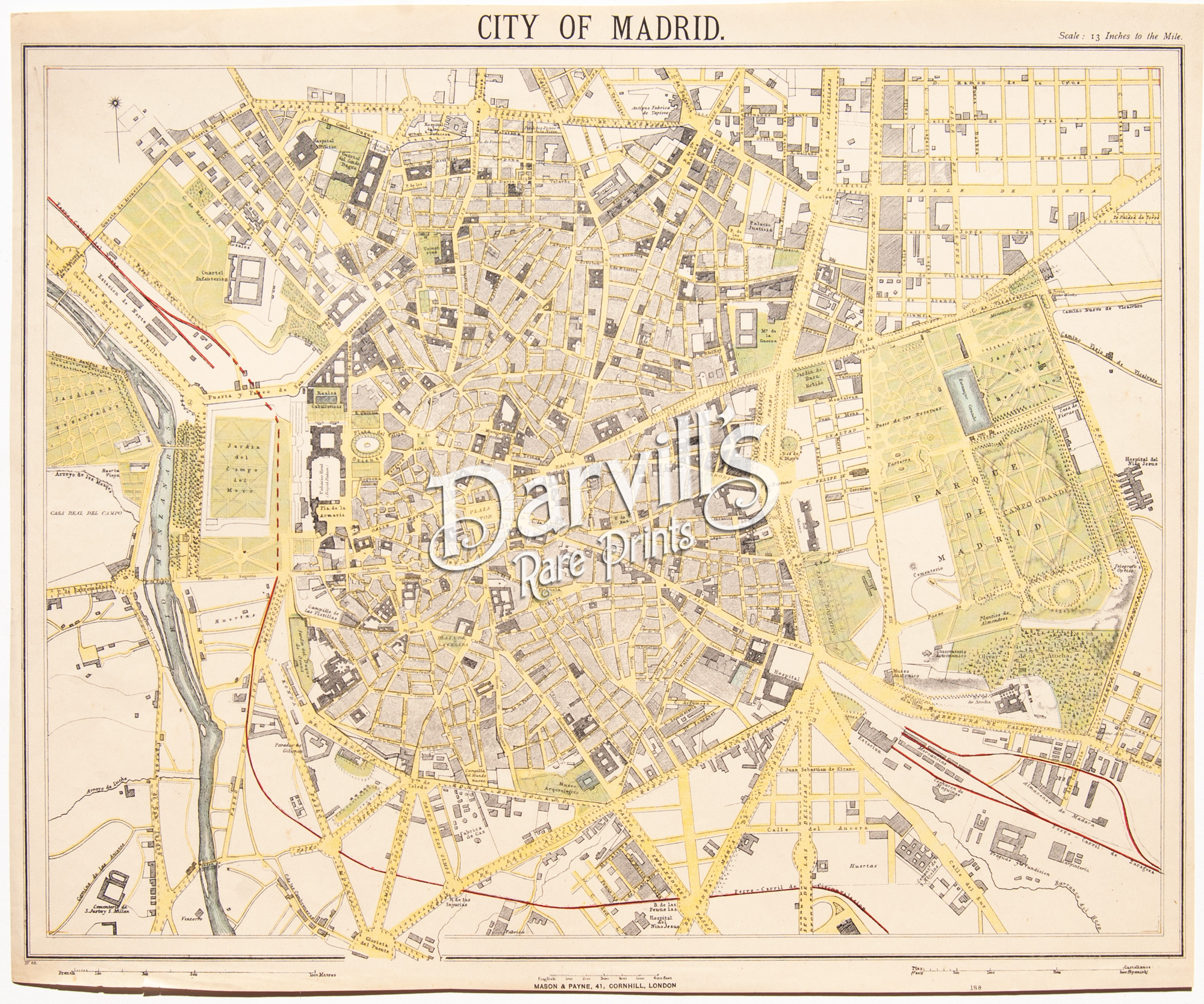 City of Madrid map 1884-1887
